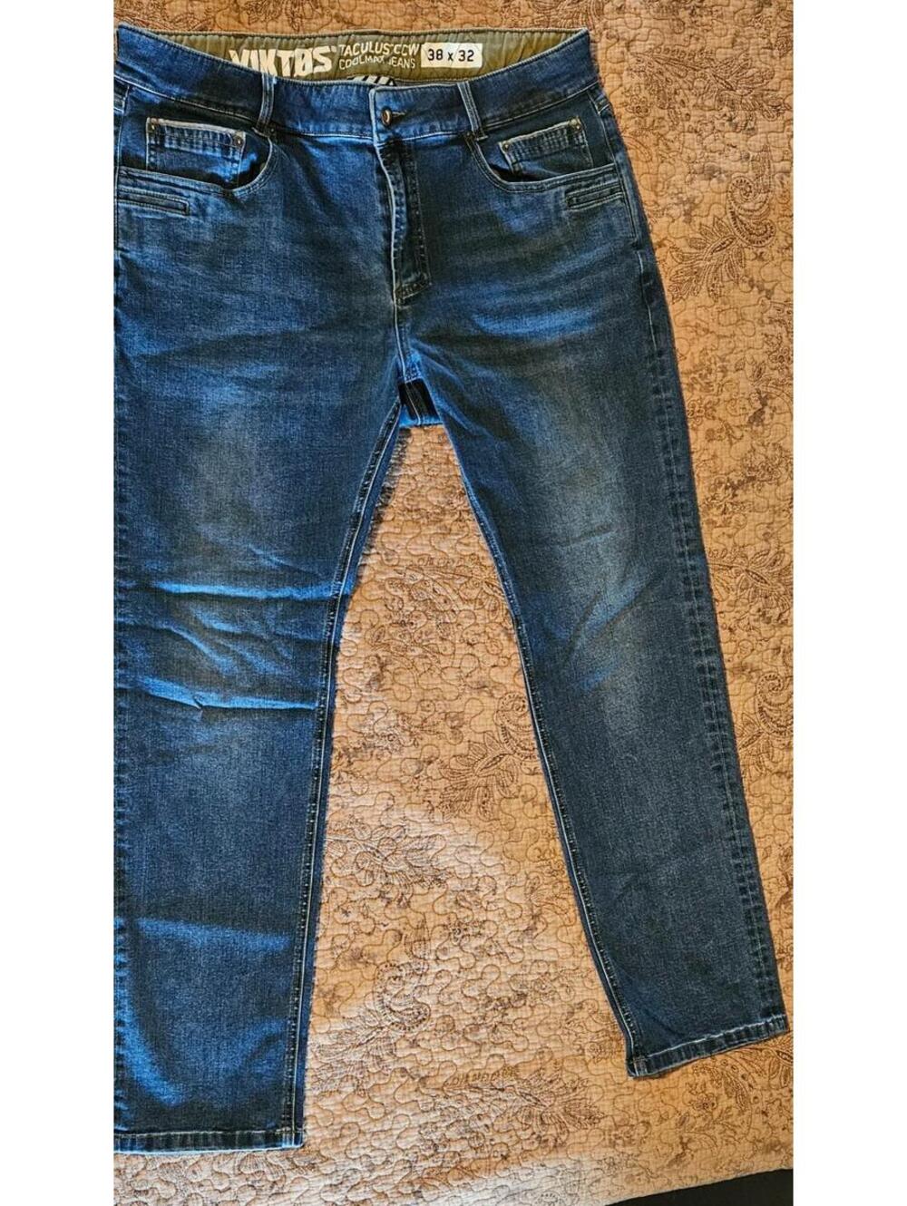 VIKTOS Jeans Mens 38x32 Blue Taculus CCW Coolmax Medium Wash Stretch Zipper